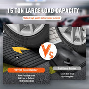 VEVOR Rubber Threshold Ramp, Rise Wheelchair Ramp Doorway, Recycled Rubber Power Curb Ramp Rated 33069 Lbs Load Capacity, Non-Slip Textured Surface Rubber Ramp For Wheelchair Car Scooter