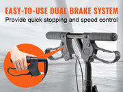VEVOR Folding Knee Scooter, Aluminum Steerable Knee Walker with Height-Adjustable Handlebar & Knee Pad, 12" All-Terrain Wheels, Dual Brakes, Leg Recovery Scooter for Broken Ankle Foot Injuries, 350LBS
